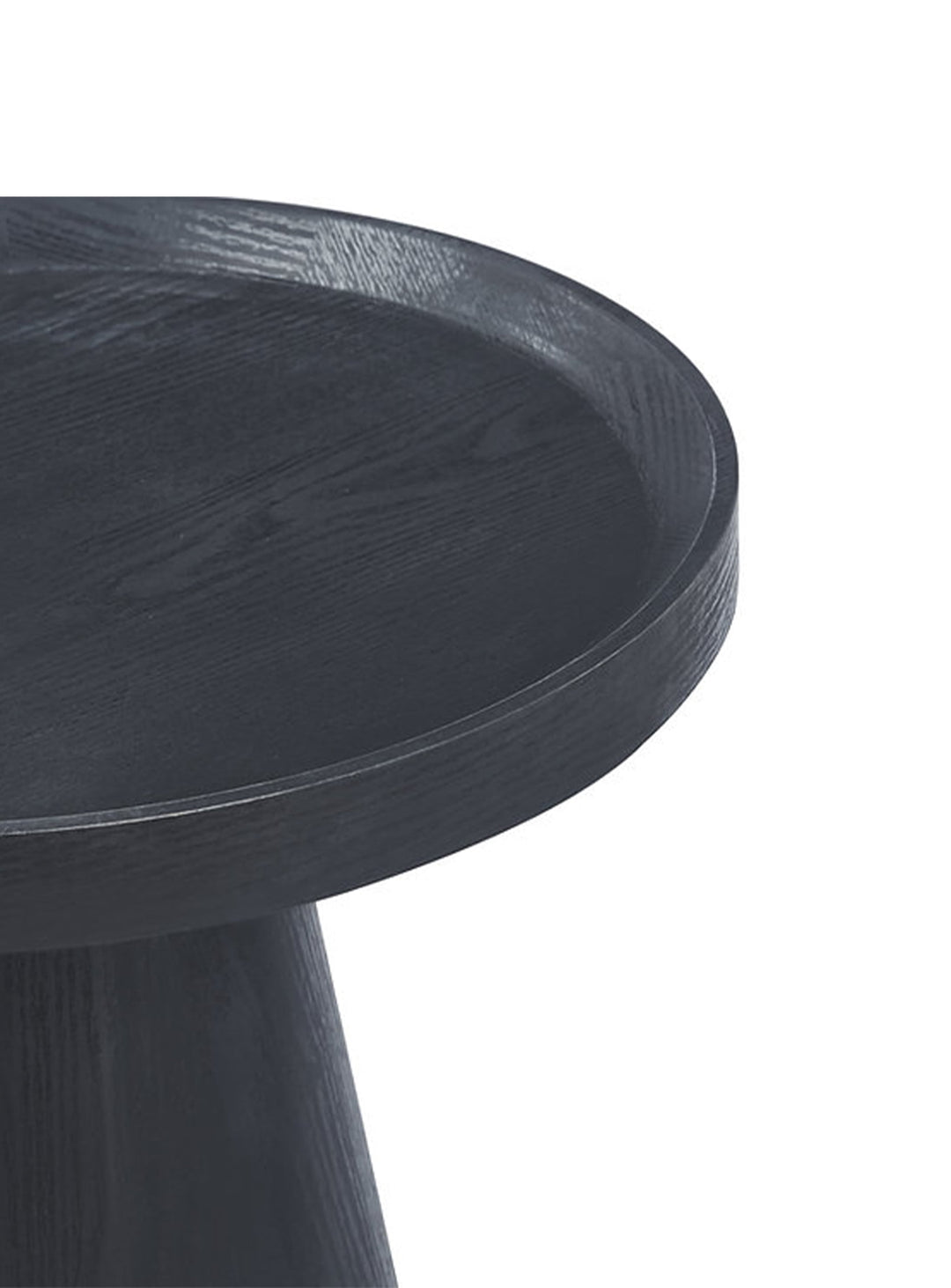 Table Troy : design moderne en MDF durable, finitions soignées et plateau circulaire parfait pour vos essentiels. Noir.