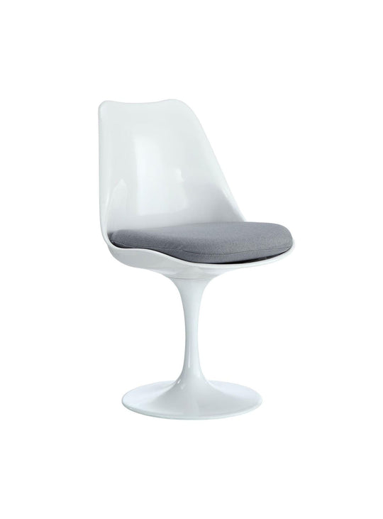 Chaise Tulipe Nüspace, design années 60 revisité en polypropylène. gris