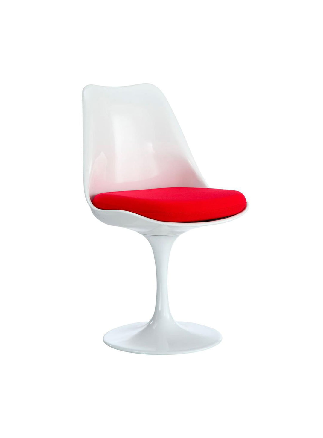 Chaise Tulipe Nüspace, courbes douces et allure futuriste intemporelle. rouge