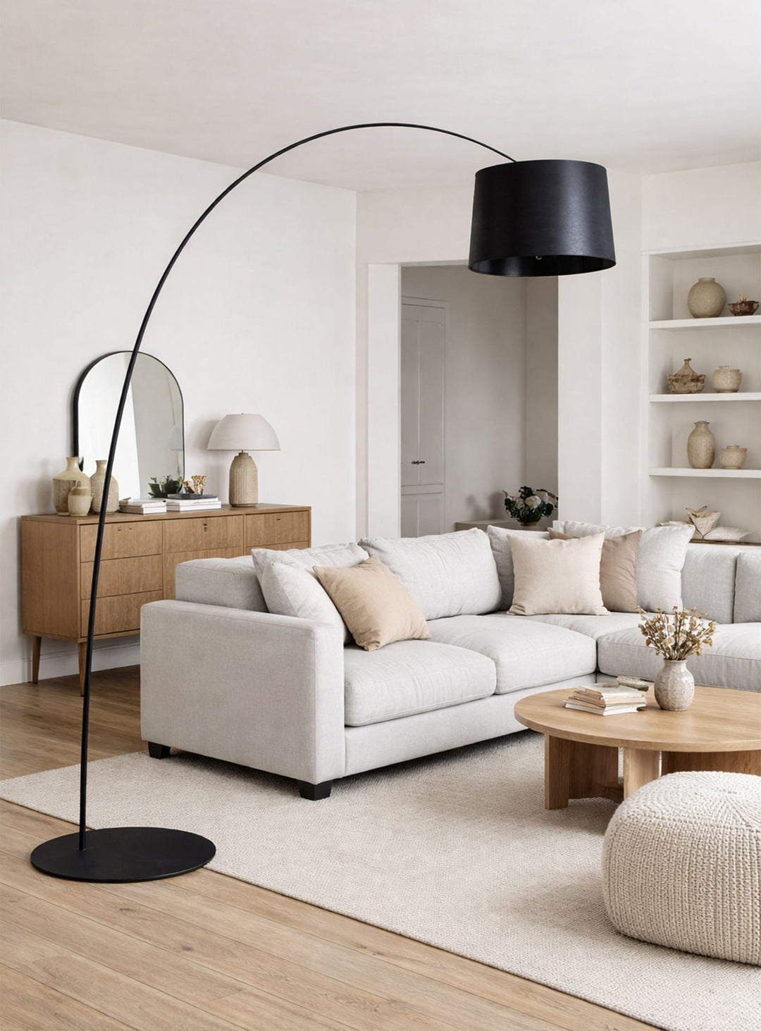 Lampe Twiggy en métal, pièce maîtresse au design audacieux. noir