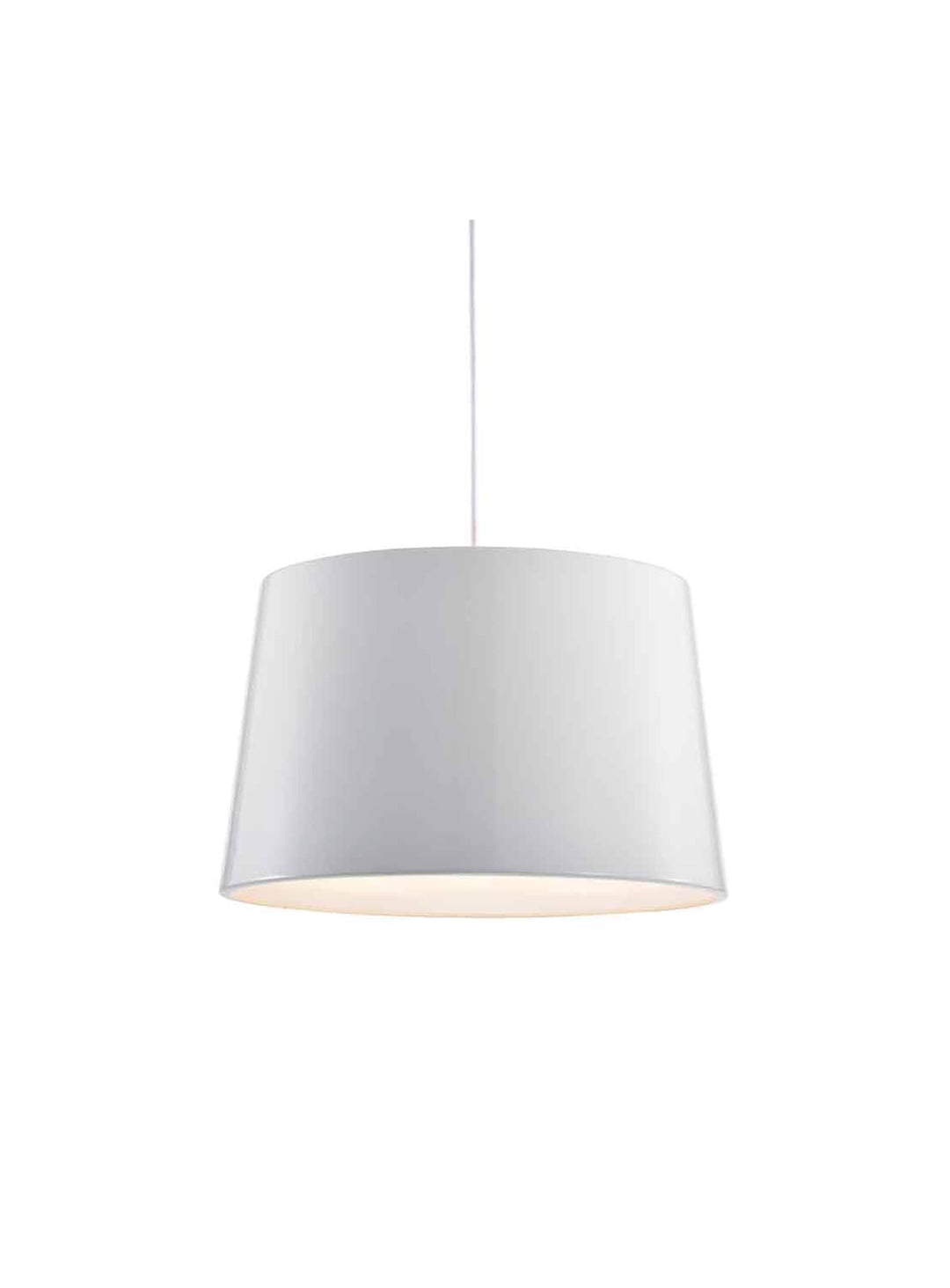 Suspension Twiggy, abat-jour tambour pour éclairage élégant et intense. blanc