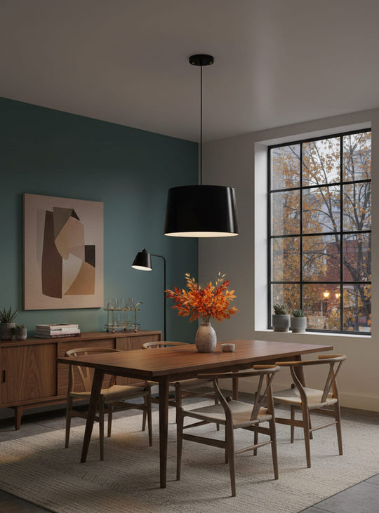 Lampe suspendue Twiggy, design cylindrique moderne et lumière chaleureuse. noir