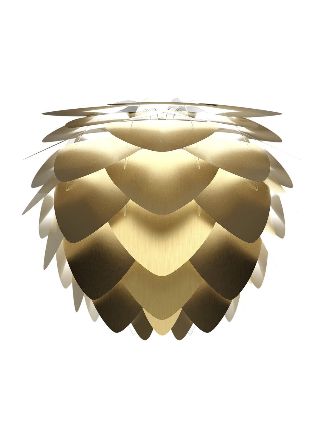 Abat-jour Umage Aluvia, légèreté visuelle et robustesse en aluminium. laiton brossé