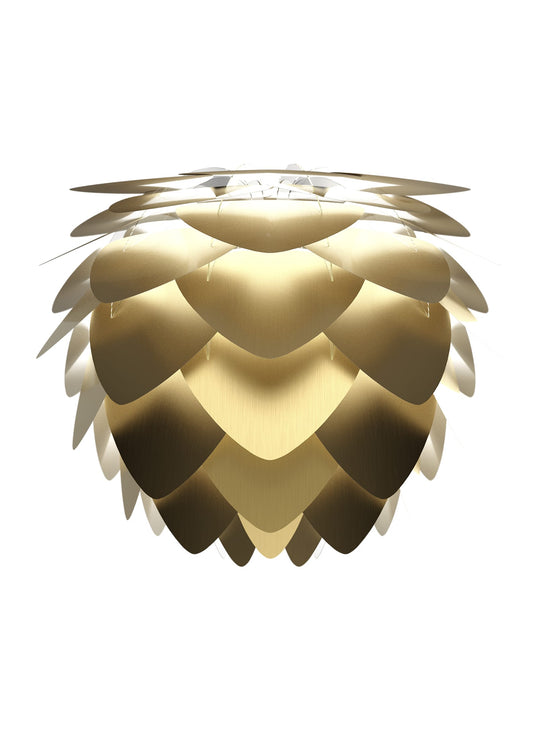 Abat-jour Umage Aluvia, légèreté visuelle et robustesse en aluminium. laiton brossé