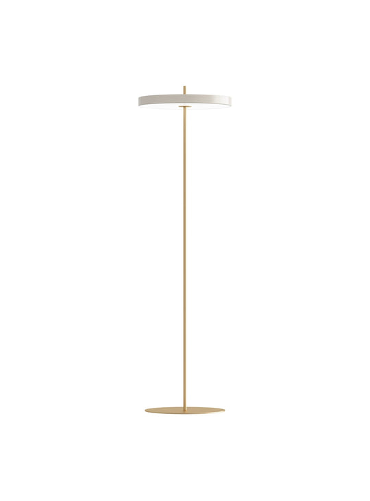Lampe sur pied Asteria Umage : lampadaire LED avec variateur pour lumière douce. blanc perle