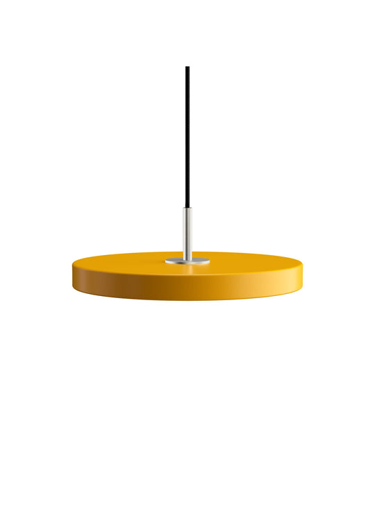 Lampe suspendue Asteria Mini Umage : un luminaire contemporain inspiré des étoiles. jaune safran