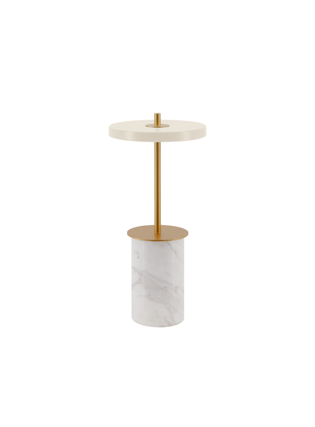Lampe portable rechargeable Asteria Move Mini Umage avec base en marbre massif et autonomie jusqu'à 120 h. blanc