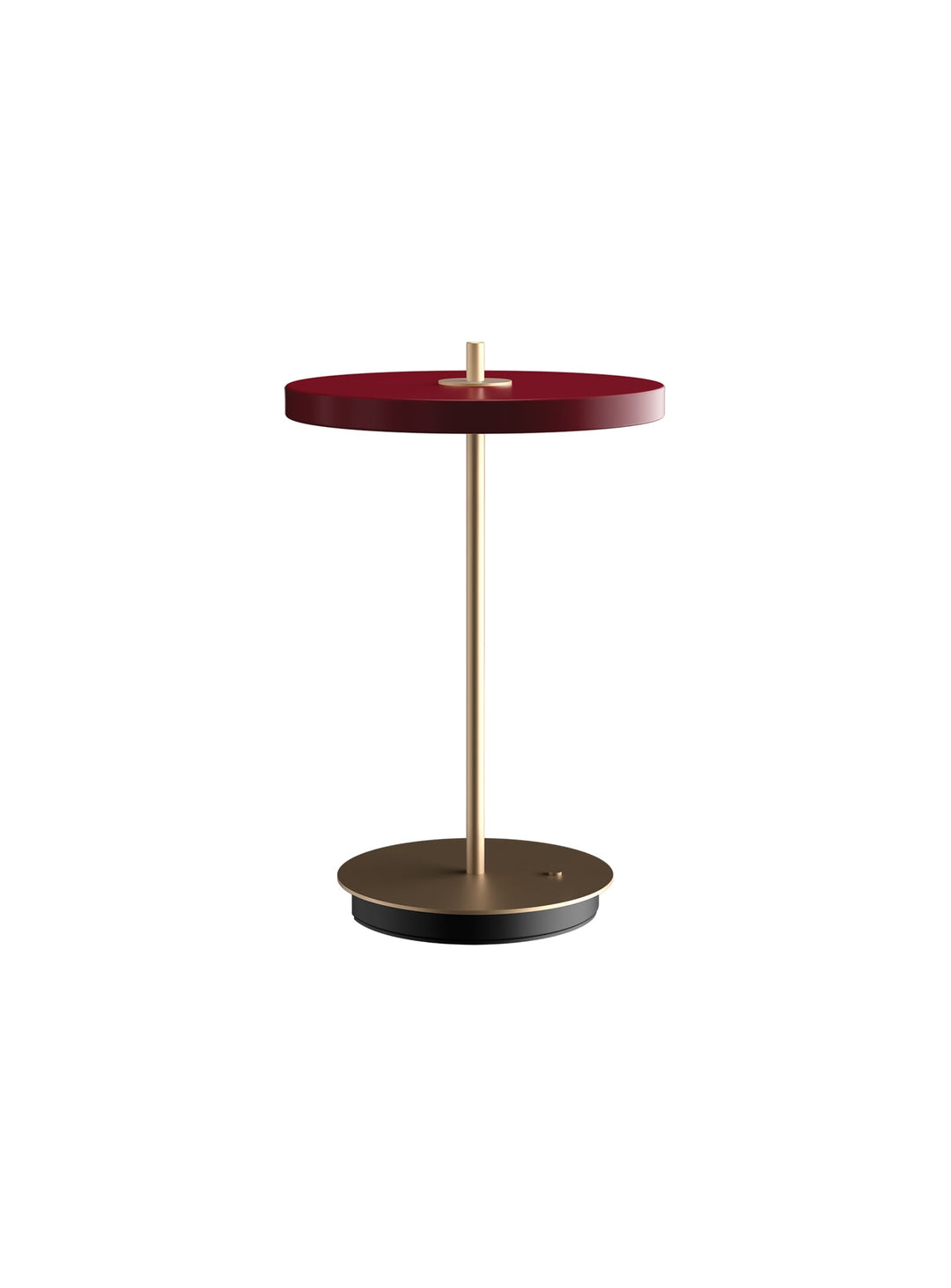 Lampe de table Asteria Move Umage : un design raffiné avec tige en laiton. rouge rubis