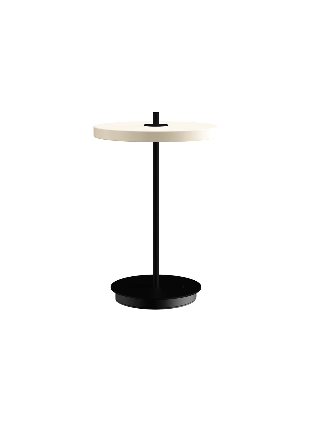 Lampe de table Asteria Move Umage avec 4 niveaux d'éclairage pour chaque moment de la journée. blanc perle et noir