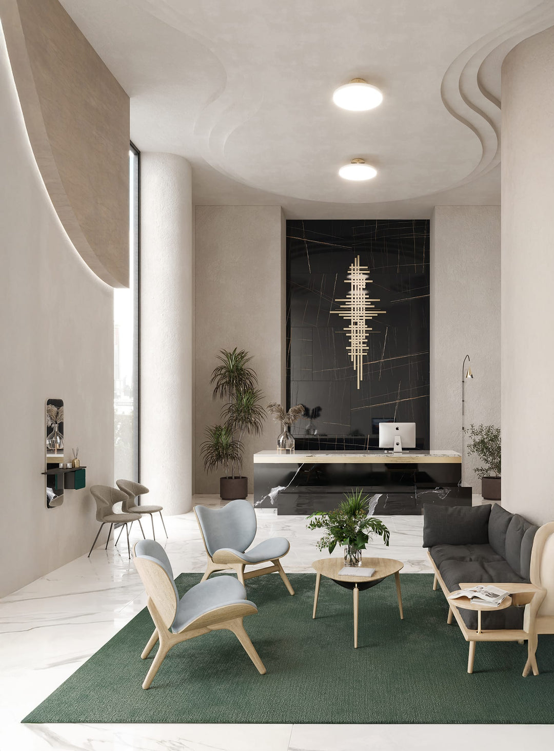 Fauteuil Umage A Conversation Piece low, parfait pour salon design et moments calmes.