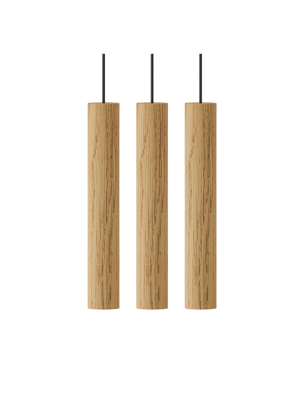Lampe Chimes Cluster 3 de Umage suspension design nordique en bois. chene