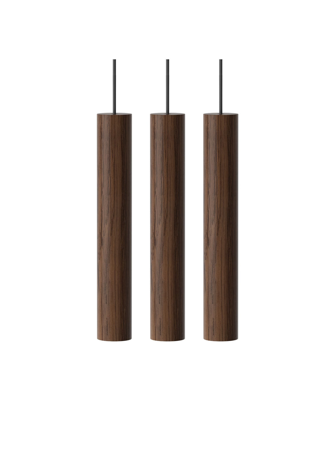 Lampe Chimes Cluster 3 de Umage éclairage précis et chaleureux. chene foncé