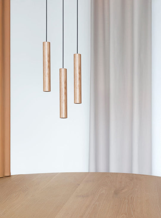 Lampe Chimes Cluster 3 de Umage design scandinave épuré. chene