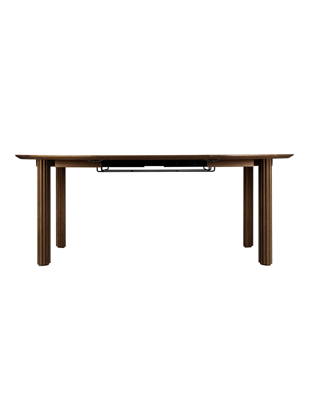 Table à dîner extensible Comfort Circle Umage avec partie centrale relevable pour vos décorations. chene foncé