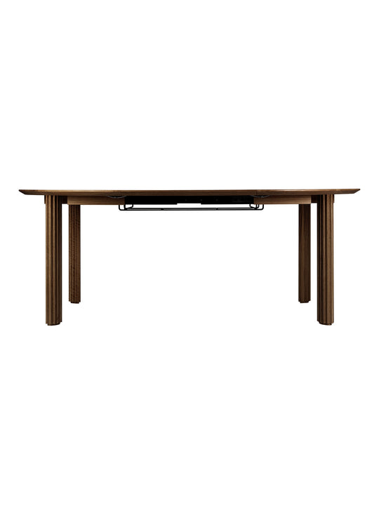 Table à dîner extensible Comfort Circle Umage avec partie centrale relevable pour vos décorations. chene foncé