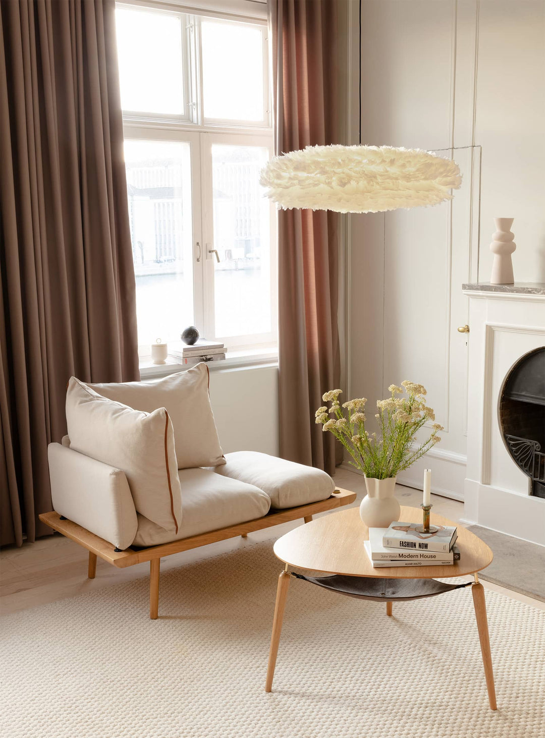 Abat-jour Eos Esther de Umage éclairage décoratif moderne. blanc