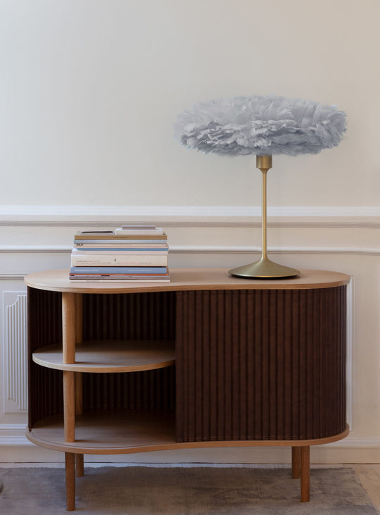 Abat-jour Eos Esther de Umage en plumes design nuage élégant. gris