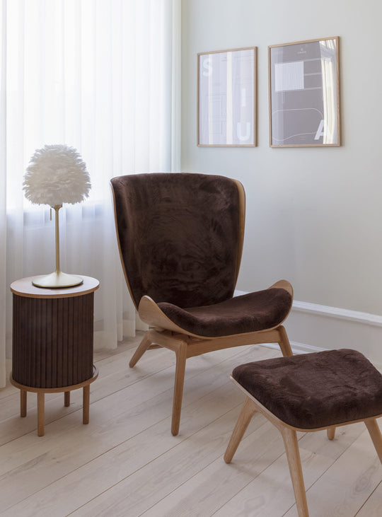 Abat-jour Eos Evia Umage : une suspension design au toucher irrésistible. blanc