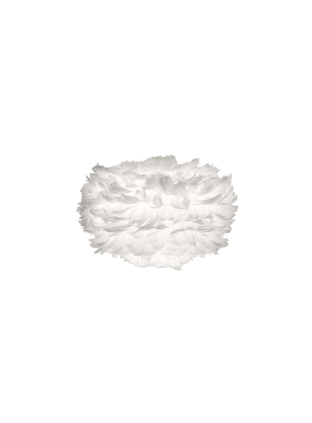 Abat-jour Eos Umage en plumes naturelles pour une décoration élégante et raffinée. blanc