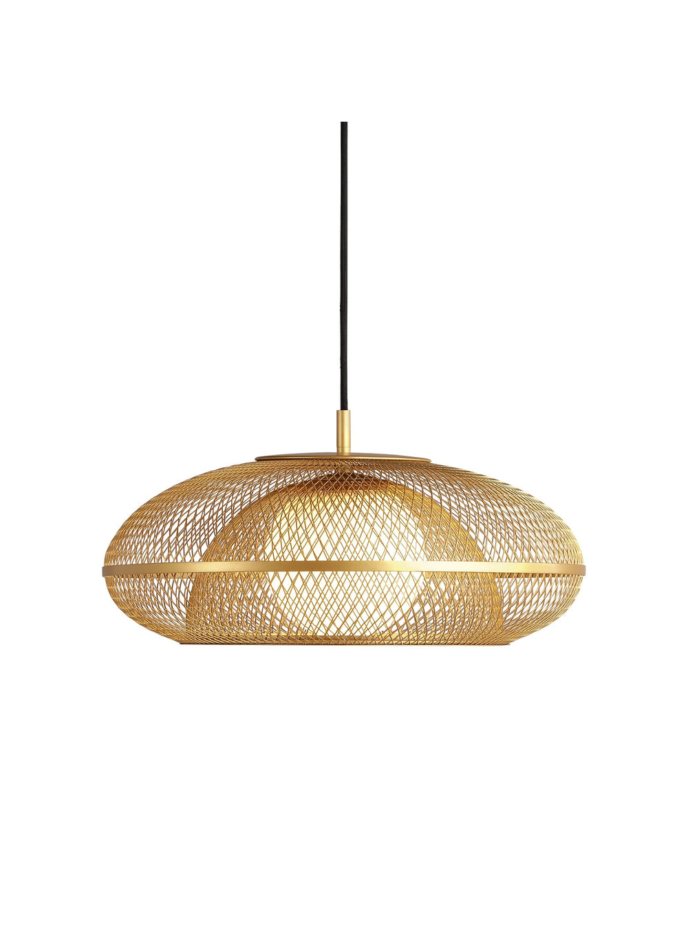 Abat-jour Faraday de Umage en maille laiton design sculptural. moyen