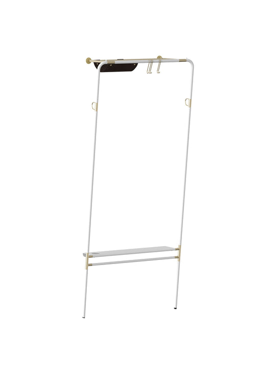 Porte-vêtements Lean On Me Umage : porte-manteaux mural incliné, pratique et moderne. blanc