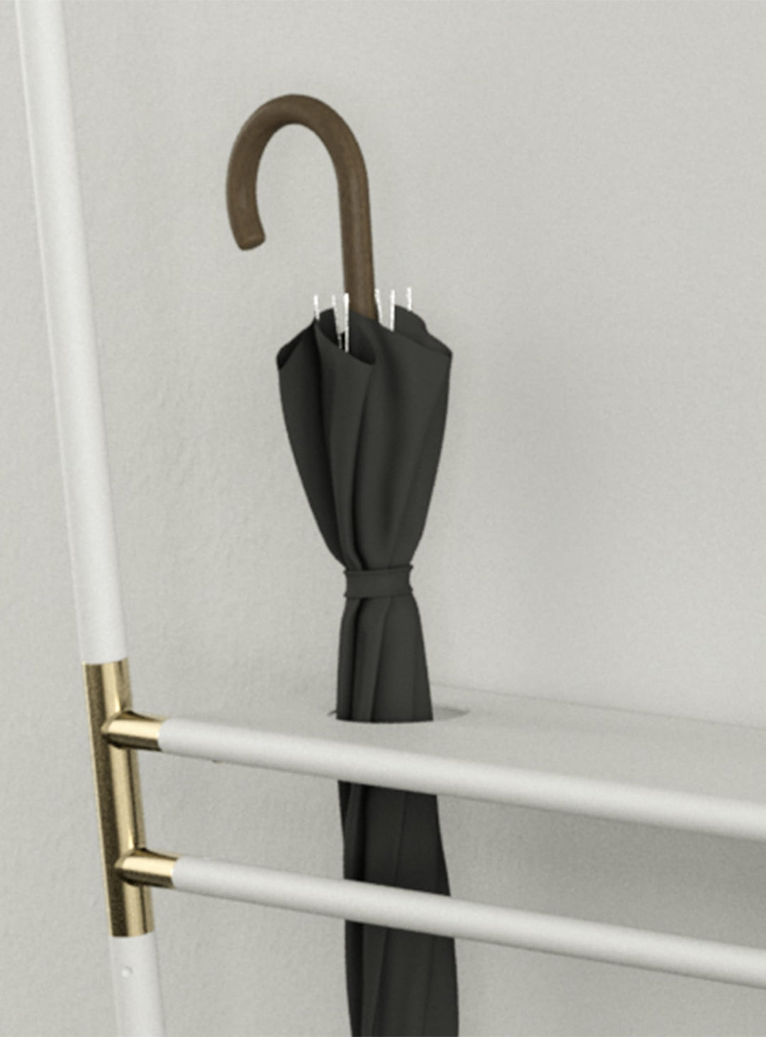 Porte-vêtements Lean On Me Umage : porte-manteaux moderne, rangement malin et pratique. blanc