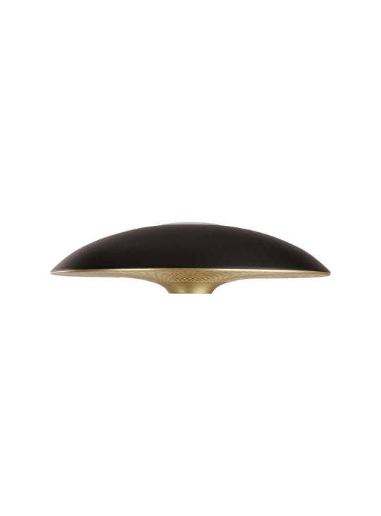 Abat-jour Manta Ray de Umage luminaire sculptural en acier et laiton. noir