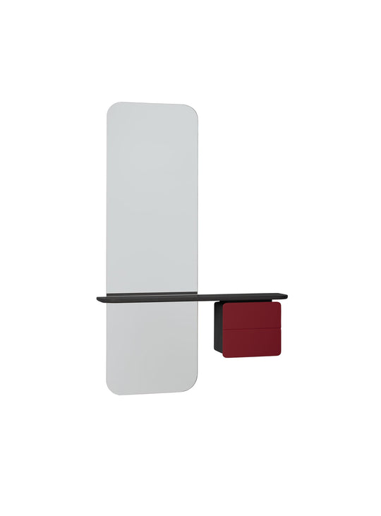 Miroir One More Look Umage : un meuble raffiné inspiré du design scandinave. rouge rubis
