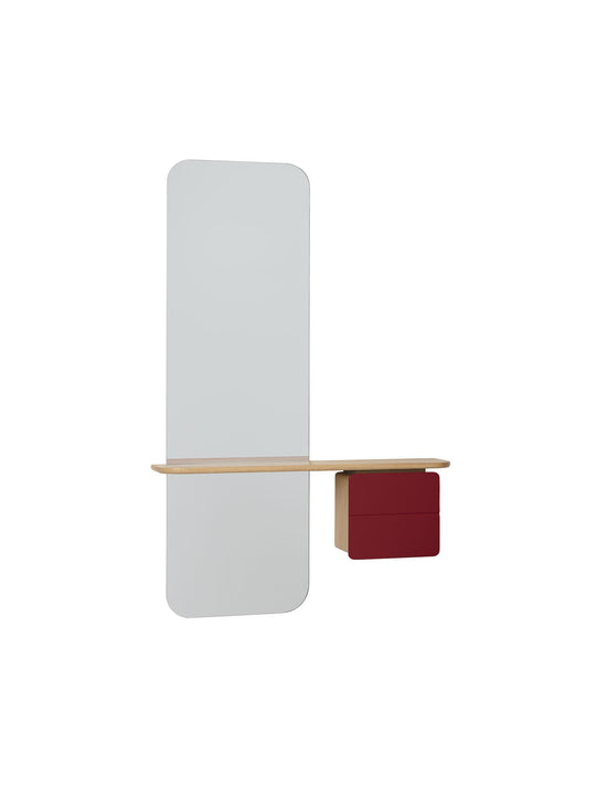 Miroir One More Look Umage : un mobilier malin pour entrée ou chambre. rouge rubis