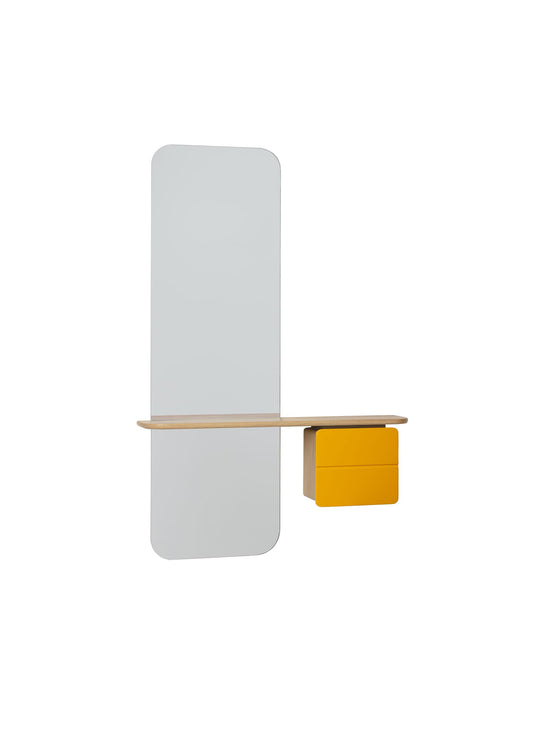 Miroir One More Look Umage : un meuble design pour une entrée organisée. jaune safran