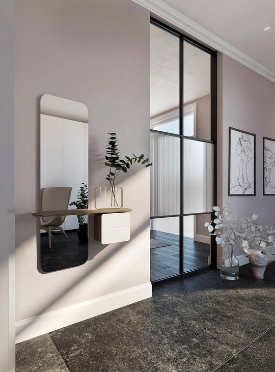 Miroir One More Look Umage : un miroir en pied avec rangement intégré et design élégant. perle