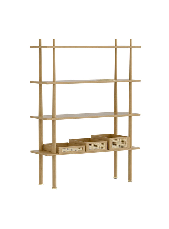 Bibliothèque Stories Umage : meuble rangement design, bois et détails en laiton. chene