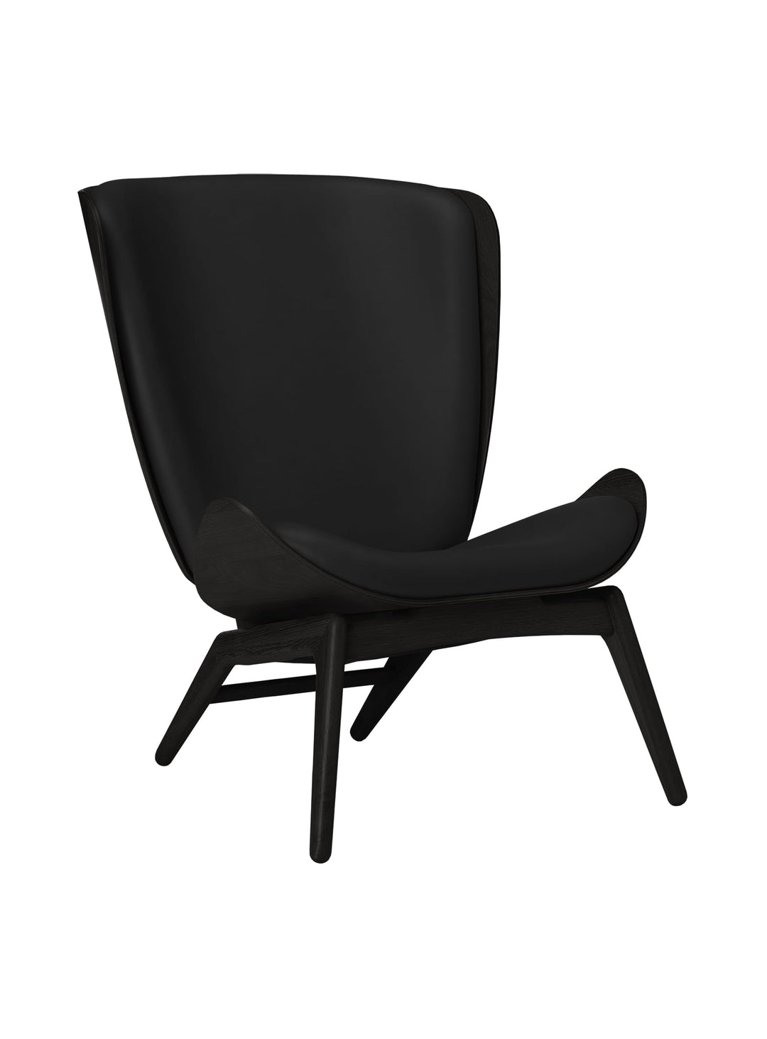Fauteuil The Reader Umage : une pièce design élégante dédiée au confort absolu. cuir noir
