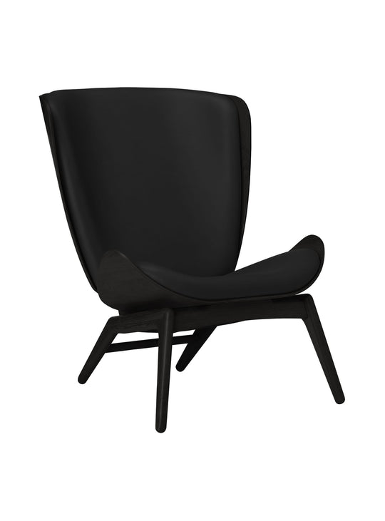 Fauteuil The Reader Umage : une pièce design élégante dédiée au confort absolu. cuir noir