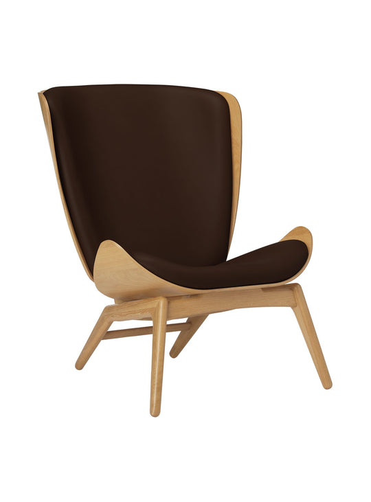 Fauteuil The Reader Umage : élégance minimaliste et confort durable pour votre salon. cuir brun