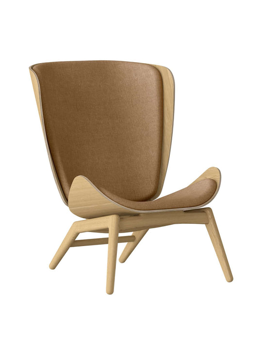 Fauteuil The Reader Umage : un cocon scandinave pour lire dans le calme et le confort. sucre brun
