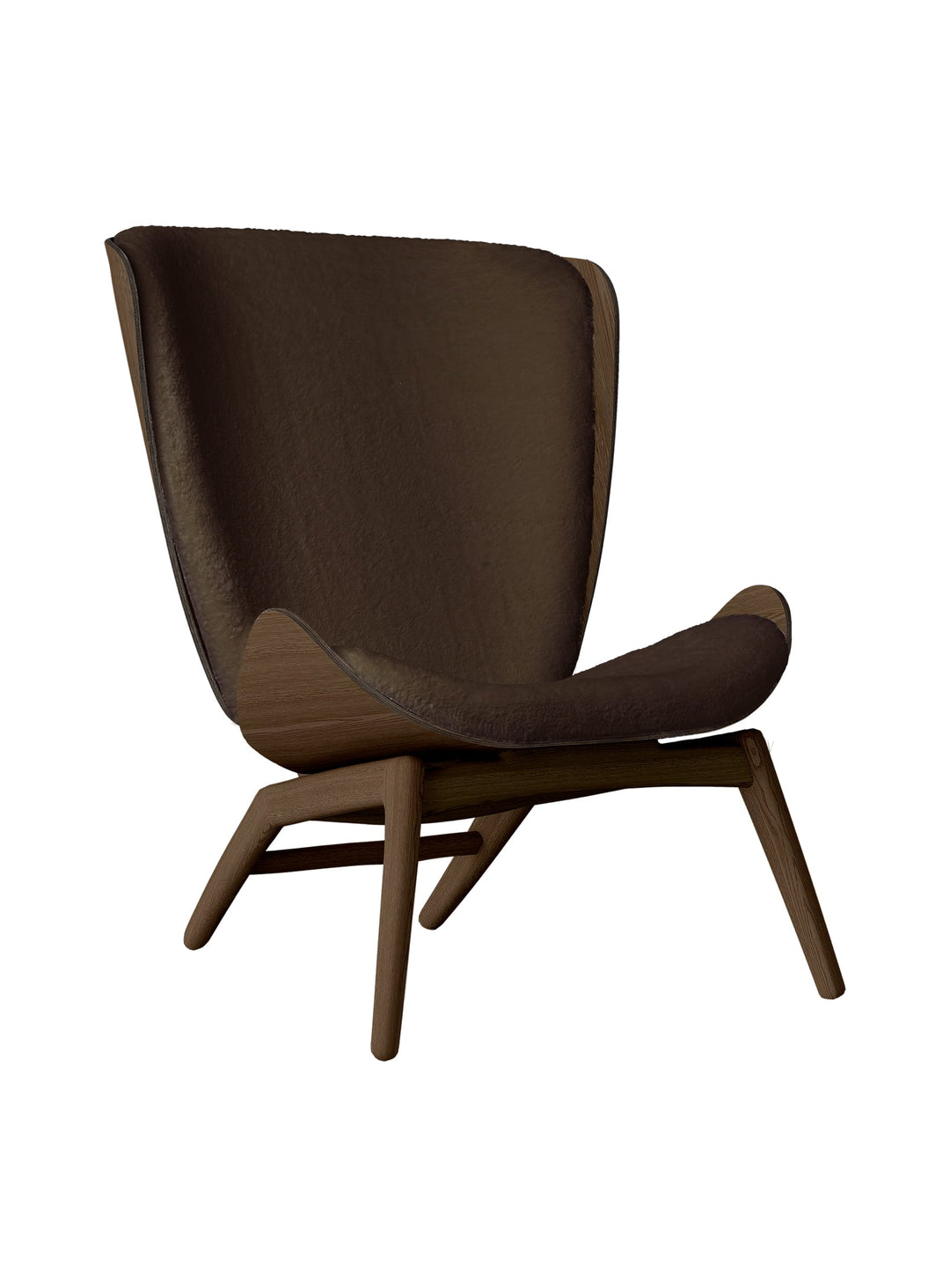 Fauteuil The Reader Umage : fauteuil de lecture confortable aux lignes organiques modernes. brun teddy
