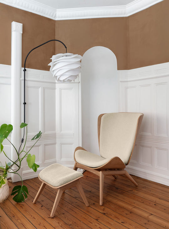 Fauteuil The Reader Umage : l’élégance scandinave au service de votre confort quotidien. sable blanc