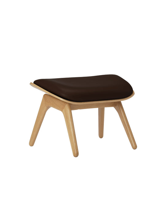 Ottoman The Reader Umage : des matériaux premium pour une décoration élégante. cuir brun