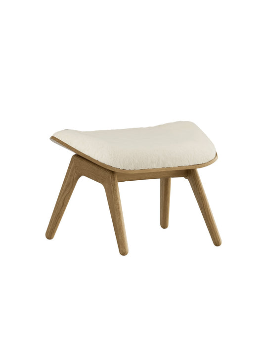 Ottoman The Reader Umage : repose-pieds design aux détails artisanaux uniques. blanc teddy