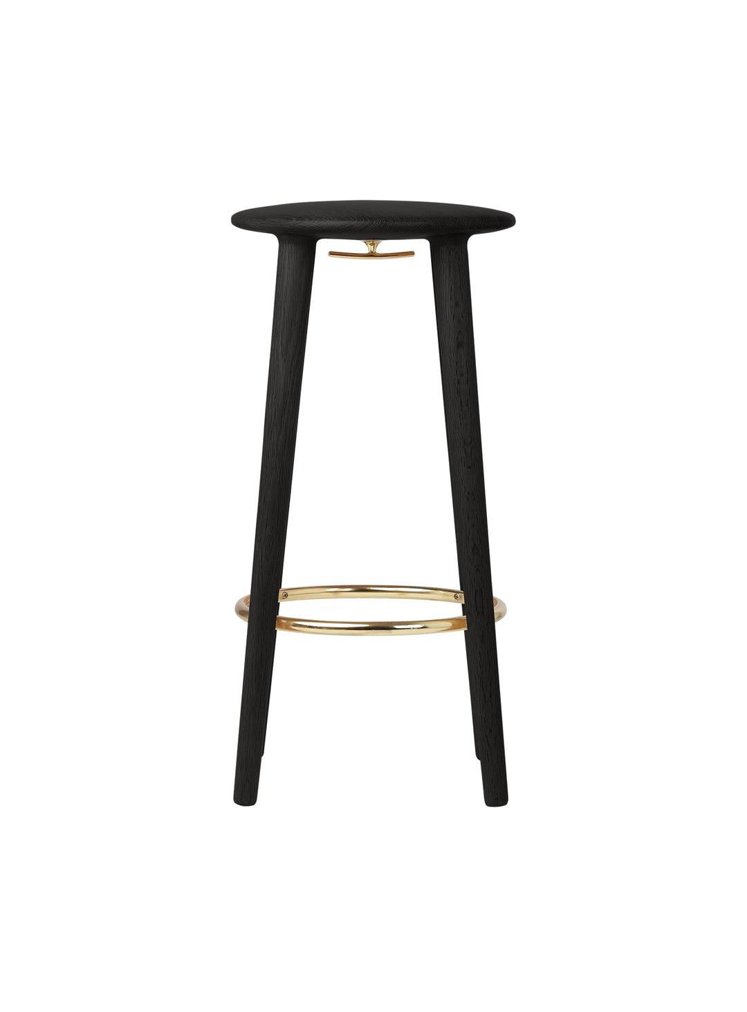 Tabouret de comptoir Socialite de Umage bois massif et confort optimal. chene noir
