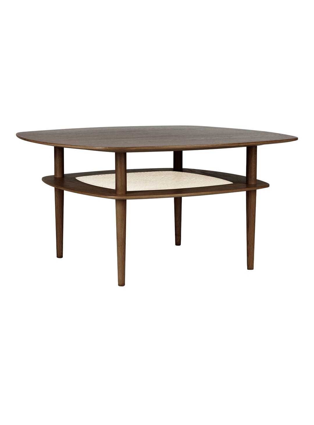 Table à café carrée Together Umage : design nordique et rangement pratique au quotidien. chene foncé