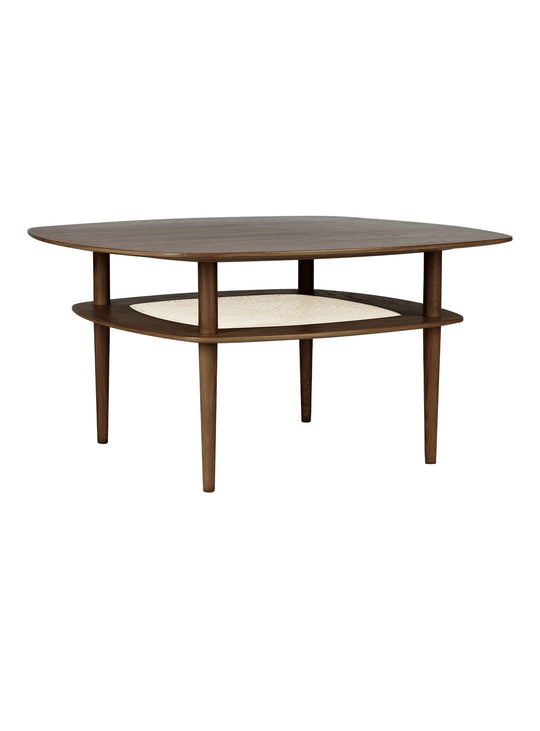 Table à café carrée Together Umage : design nordique et rangement pratique au quotidien. chene foncé