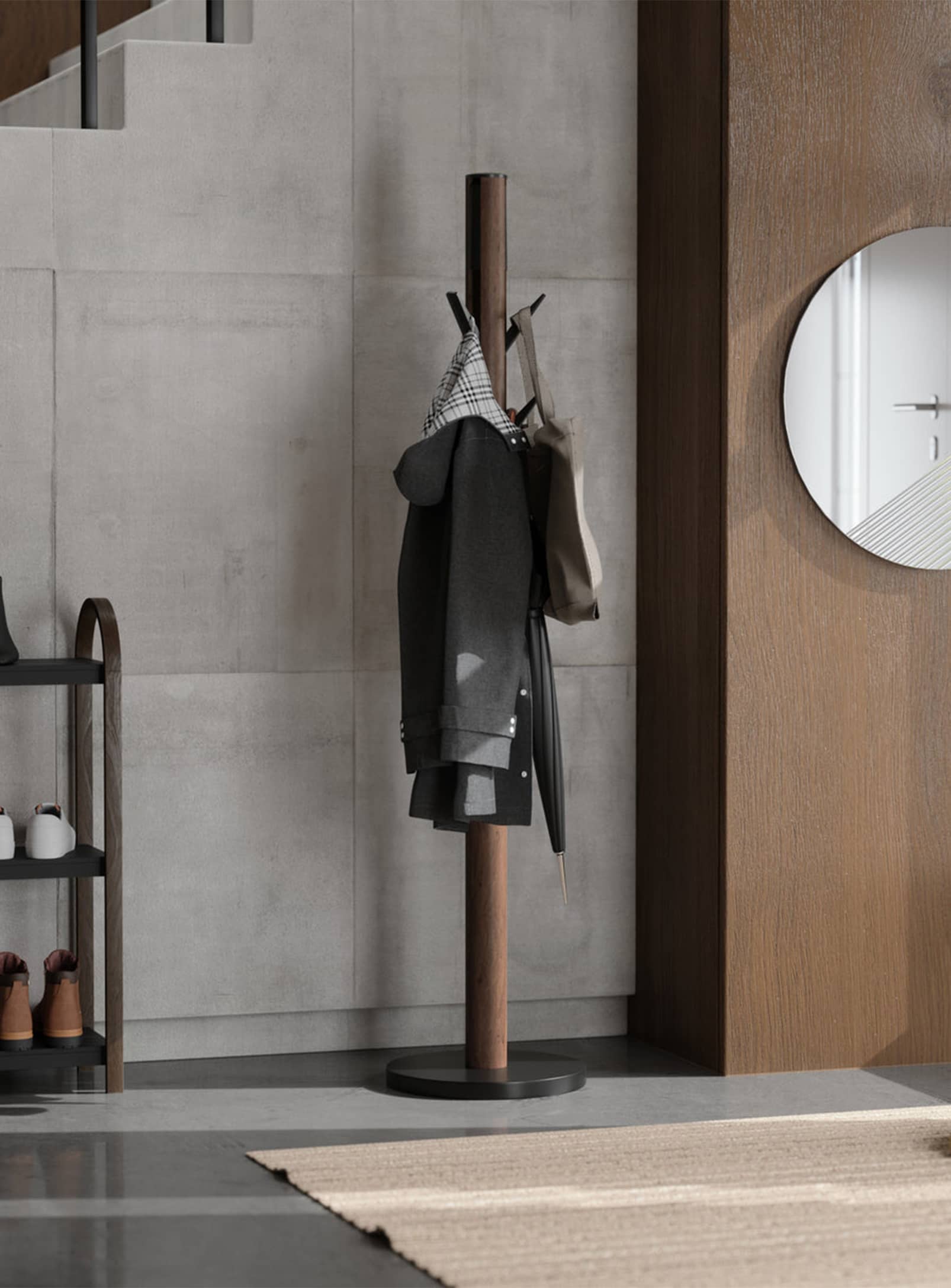 Flapper Coat Rack with 9 Folding Hooks by Umbra – Nüspace