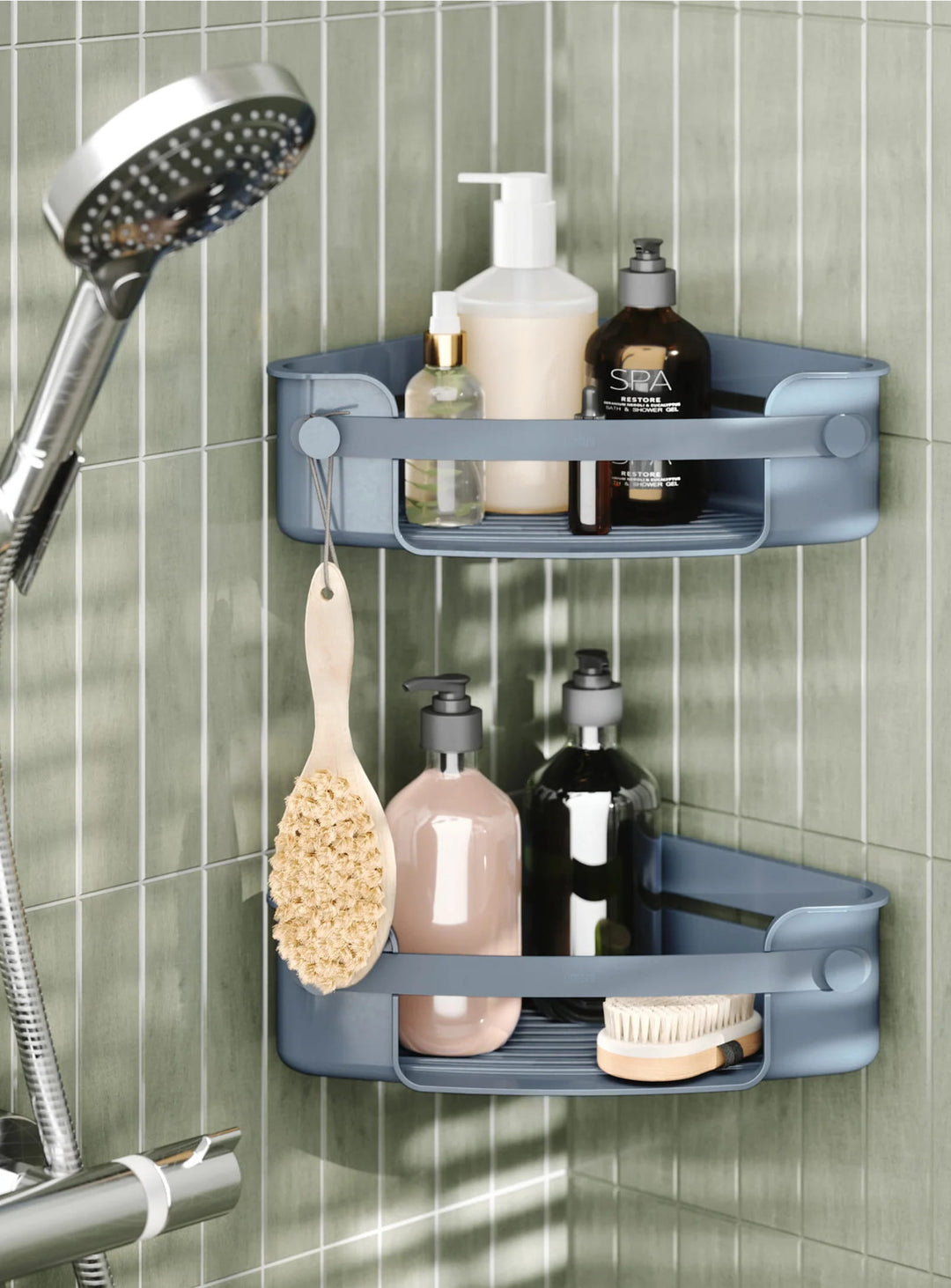 Panier d'angle de douche Flex