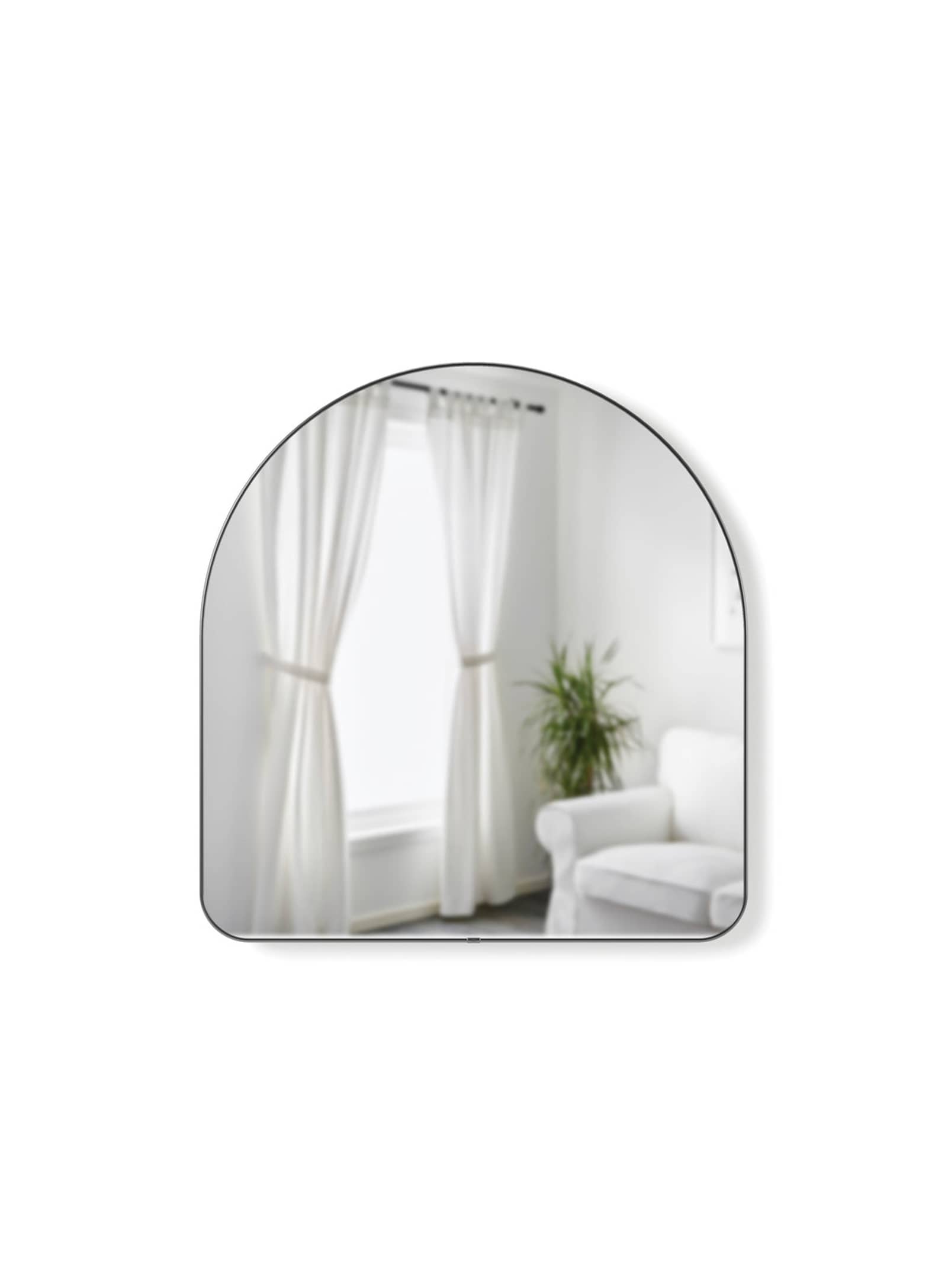 Hubba, Arched Mirror with Brass Trim by Umbra – Nüspace
