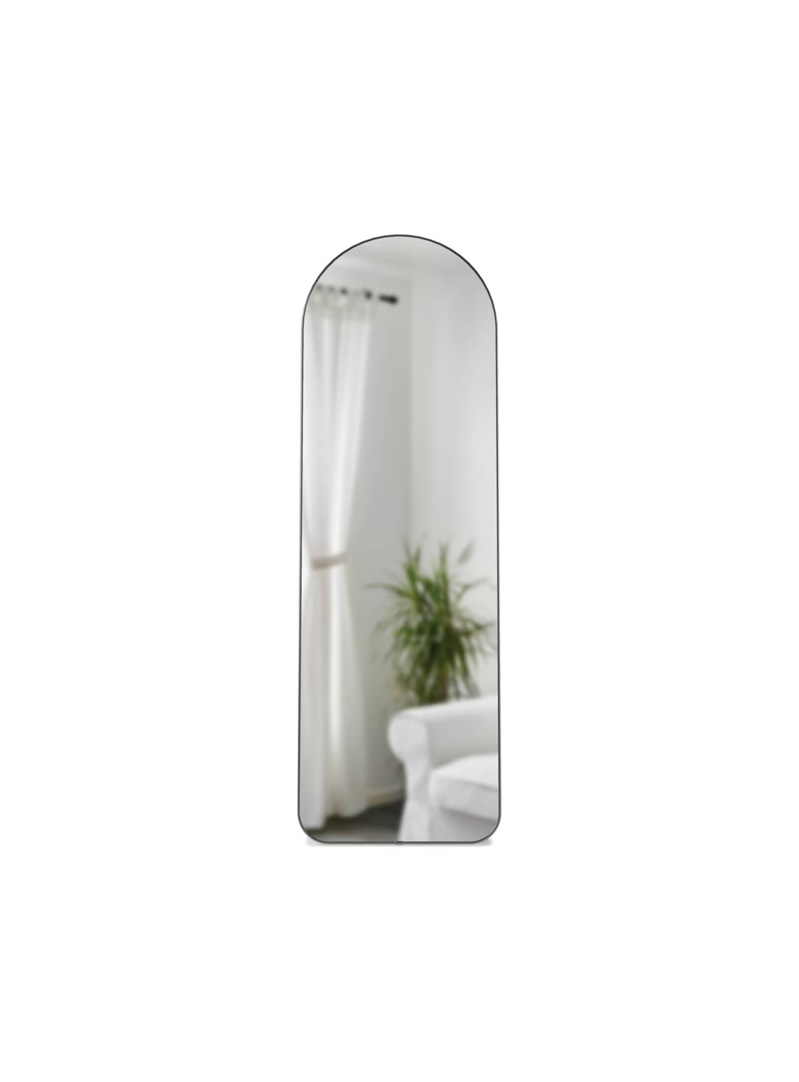 Hubba, Wall Mirror and Leaning Mirror with Brass Trim by Umbra