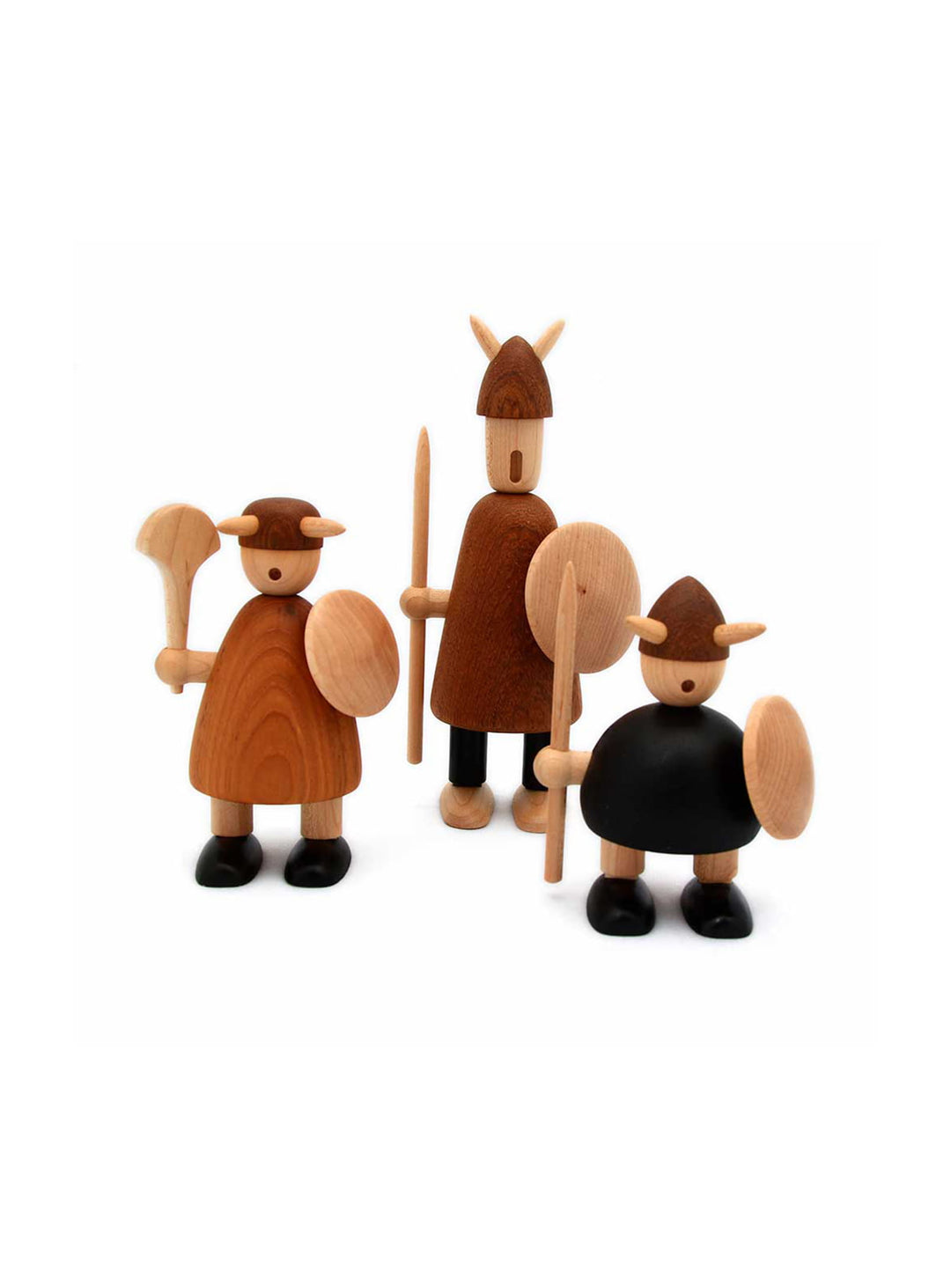 Vikings sculptés en bois, idée cadeau originale et pleine de caractère. 