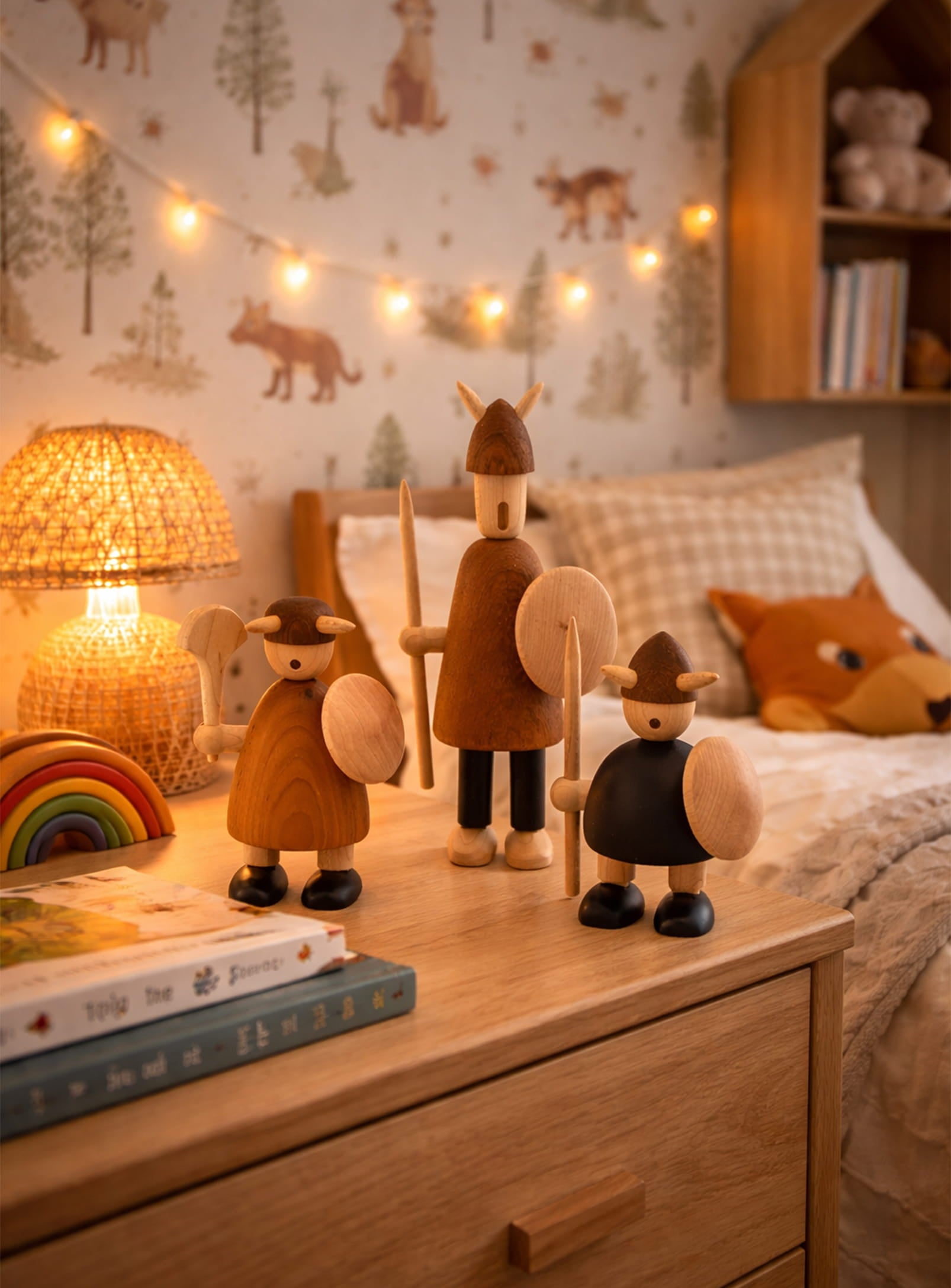 置物 vikings Viking family: Wooden decorative object – Nüspace