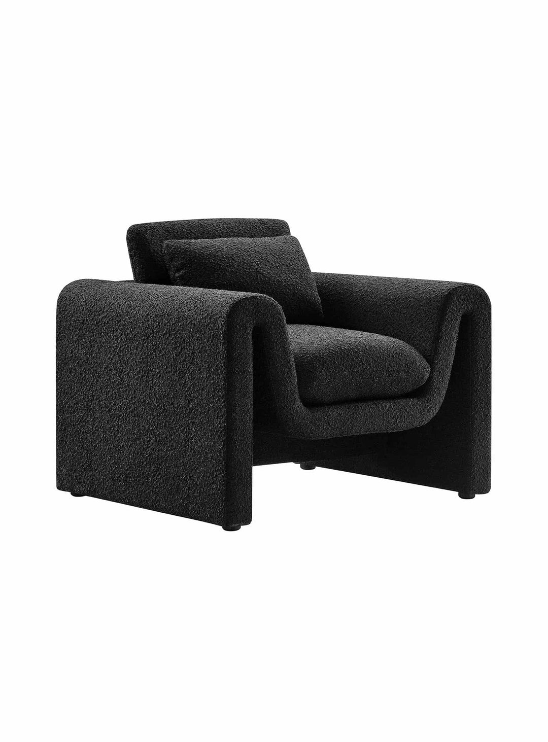 Optez pour le fauteuil Waverly, une pièce sculpturale au style sophistiqué. noir